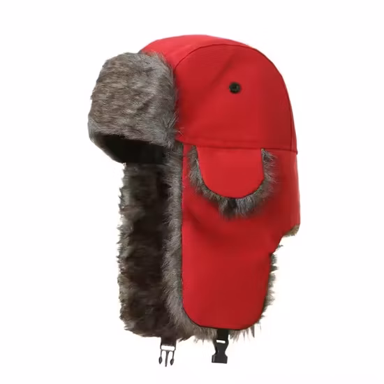 Gorra de lana negra IVY para hombre, gorros de cazador de piel para papá, orejeras deportivas, Unisex, ML, XL