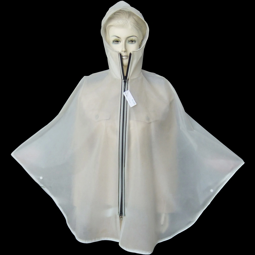 TPU Rain Poncho with Breathable and 100% Waterproof