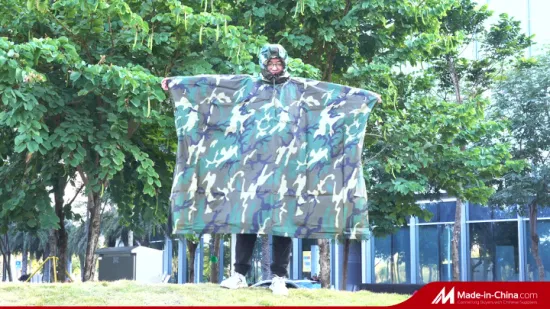 Poncho básico de personalización Poncho de lluvia de camuflaje Poncho militar Stock disponible