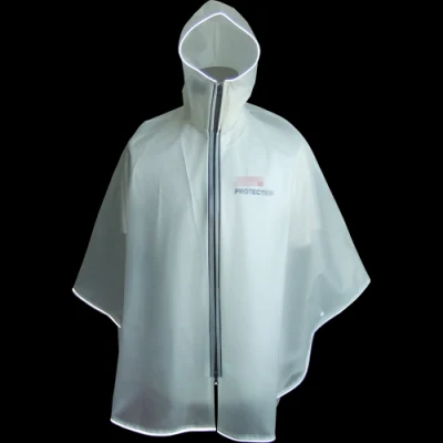 Poncho de lluvia de TPU con transpirable y 100% impermeable.